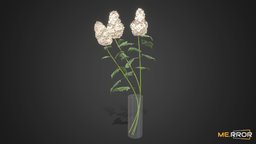 [Game-Ready] White Lilac Vase