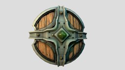 Shield Wood max, painter, pbr, zbrush, 3ds, wood, shield