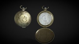 Pocket watch clock, pocketwatch, props, props-game, watch