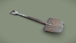 Rusty old Shovel tools, rusty, farming, shovel, digging, shovels, 3dscan, old-shovel