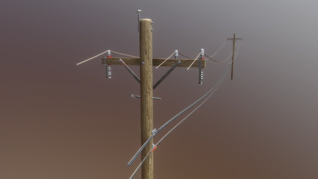 Utility Pole - Utility Pole - 3D model by Marinero 3d model