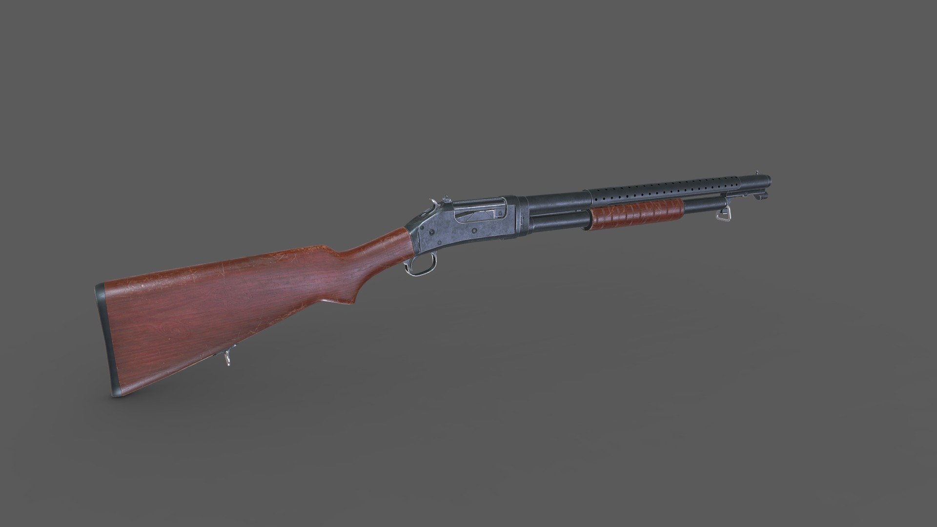 Winchester 1897




Low-poly ready to use in AR/VR Games (14,200 tris).

separate objects for animation.

textures are in PNG format 4096x4096 PBR metalness 1 set.

File Units: Centimeter.

Available formats: MAX 2018 and 2015, OBJ, MTL, FBX.

If you need any other file format you can always request it.

All formats include materials and textures.
 - Winchester 1897 - Buy Royalty Free 3D model by MaX3Dd 3d model