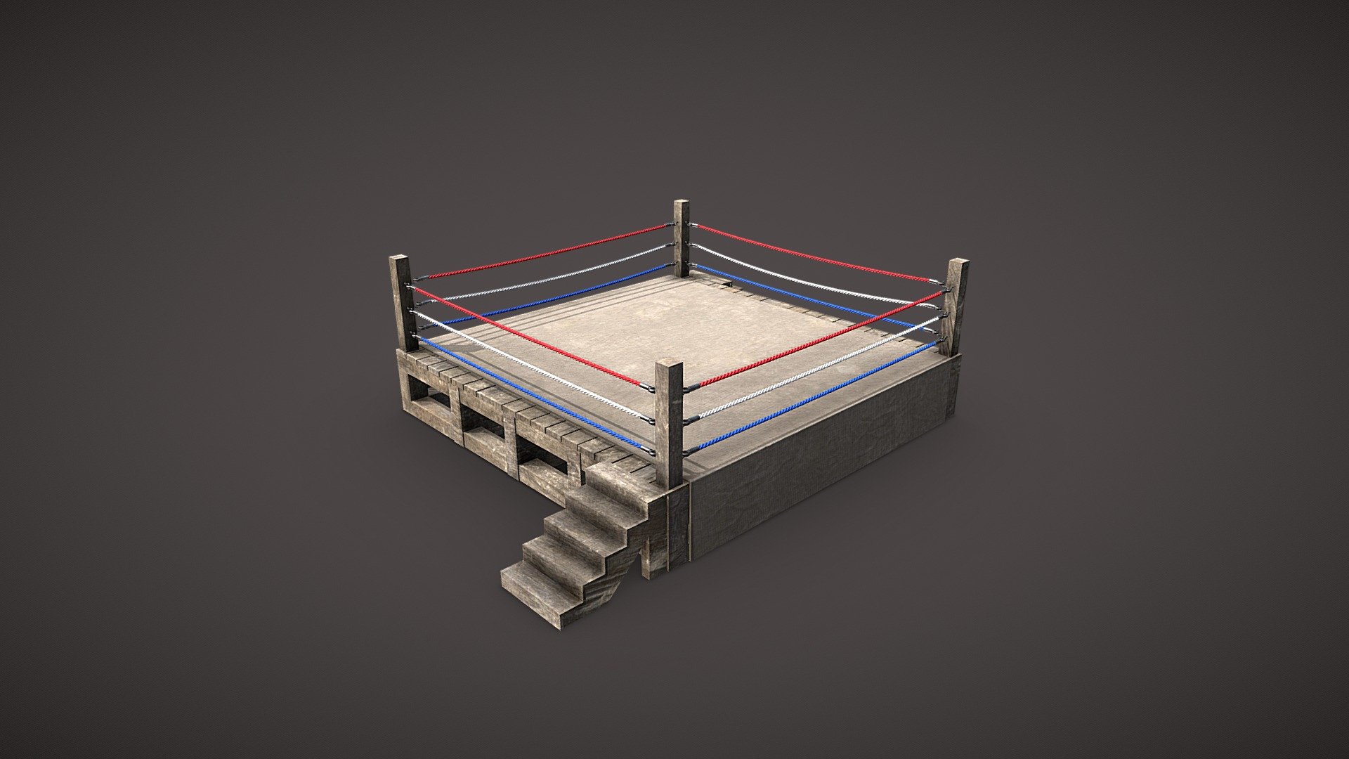Wooden Pit Fighting Ring - 3D model by Chris Williams (@mrkoo1982) 3d model