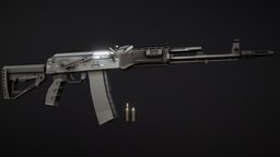 Low-Poly AK-201 ak, 556, lowpoly, 200-series