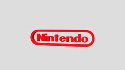 Nintendo logo gaming, console, nintendo, logo, blender-3d, logo3d, maya