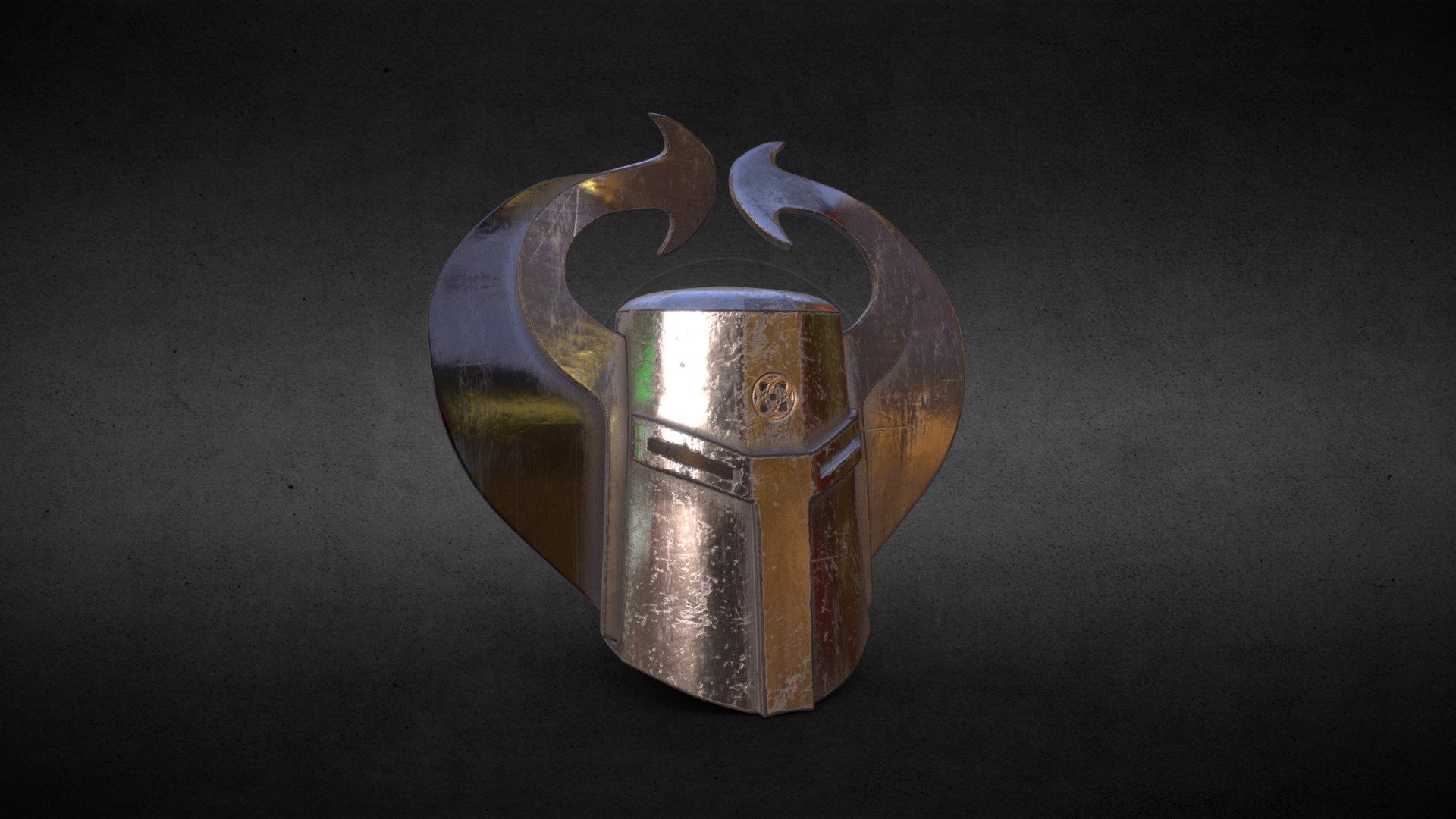 Helmet of king which became old and worn off.

Modelled in maya and textured in substance painter 3d model