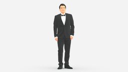 Waiter man 0414 suit, style, people, fashion, beauty, clothes, miniatures, realistic, waiter, success, character, 3dprint, model, man, human, male