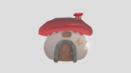 Seta de helado cute, mushroom, videogame, seta, environment-assets, asset, house