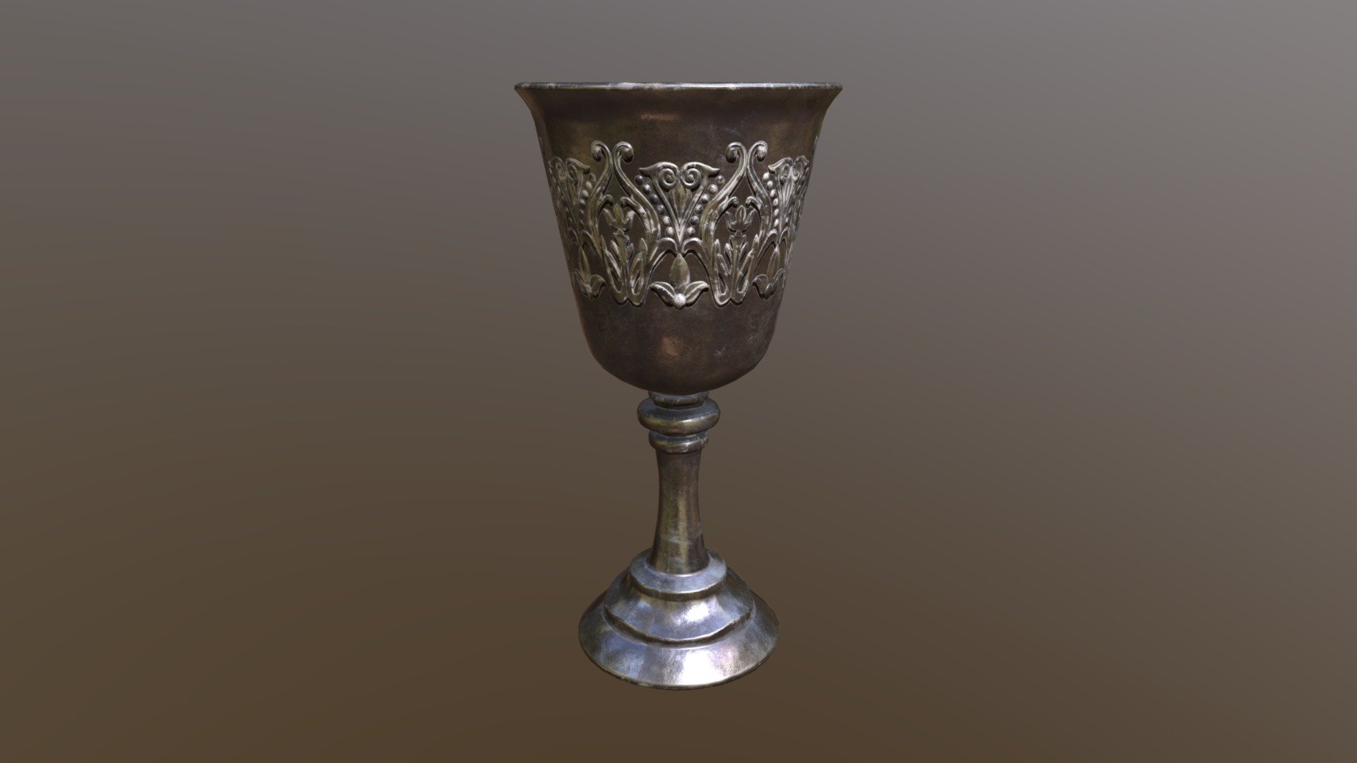 Royal Noble Chalice 3D Model. This model contains the Royal Noble Chalice itself 

All modeled in Maya, textured with Substance Painter.

The model was built to scale and is UV unwrapped properly. Contains only one 4K texture set.  

⦁   5248 tris. 

⦁   Contains: .FBX .OBJ and .DAE

⦁   Model has clean topology. No Ngons.

⦁   Built to scale

⦁   Unwrapped UV Map

⦁   4K Texture set

⦁   High quality details

⦁   Based on real life references

⦁   Renders done in Marmoset Toolbag

Polycount: 

Verts 2626

Edges 5288

Faces 2664

Tris 5248

If you have any questions please feel free to ask me 3d model