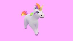 Super Cute Unicorn uwu unicorn, cute, kawaii, cute_character, fantasy, handpainted-lowpoly