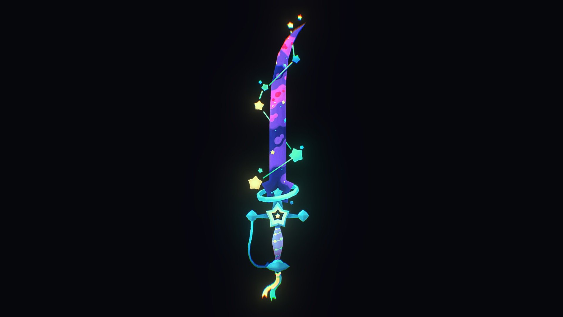 Made this glorious galaxy sword from #swordtember ⚔️✨
Concept by the Ultra Stellar Mark Usmiani 🌟https://twitter.com/MarkUsmianiArt/status/1303039258278735874?s=20
 - Star Sword 🌟 - 3D model by CourtneyFayM (@CourtneyFairytaleArt) 3d model