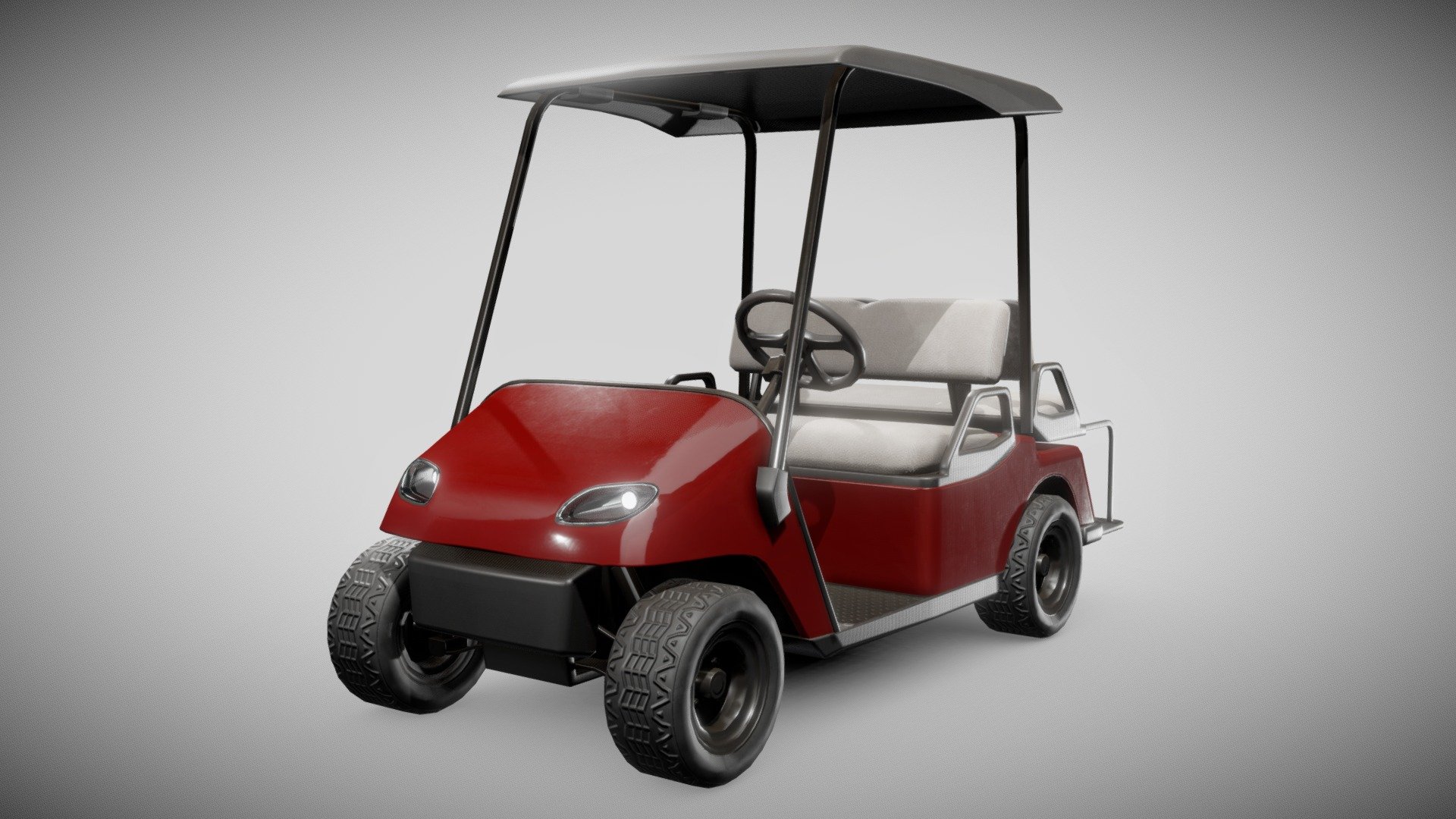 Golf Cart - Buy Royalty Free 3D model by flawlessnormals 3d model