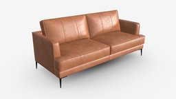 Sofa LEO 3-seater room, modern, cushion, sofa, leather, studio, three, comfortable, seat, leo, furniture, seater, living, contemporary, 3d, pbr, design, home, interior