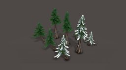 Tree Kit Game Ready kit, trees, tall, big, ready, twist, twisty, wide, conifer, game