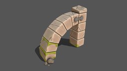 Aged Stone Structure 3dart, stylized, environment