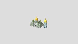 Christian Church01 3D Model cathedral, mesh, dev, russian, props, religion, engine, faith, christian, ukraine, slav, unity, architecture, cartoon, asset, 3d, lowpoly, model, building, fantasy, church, gameready