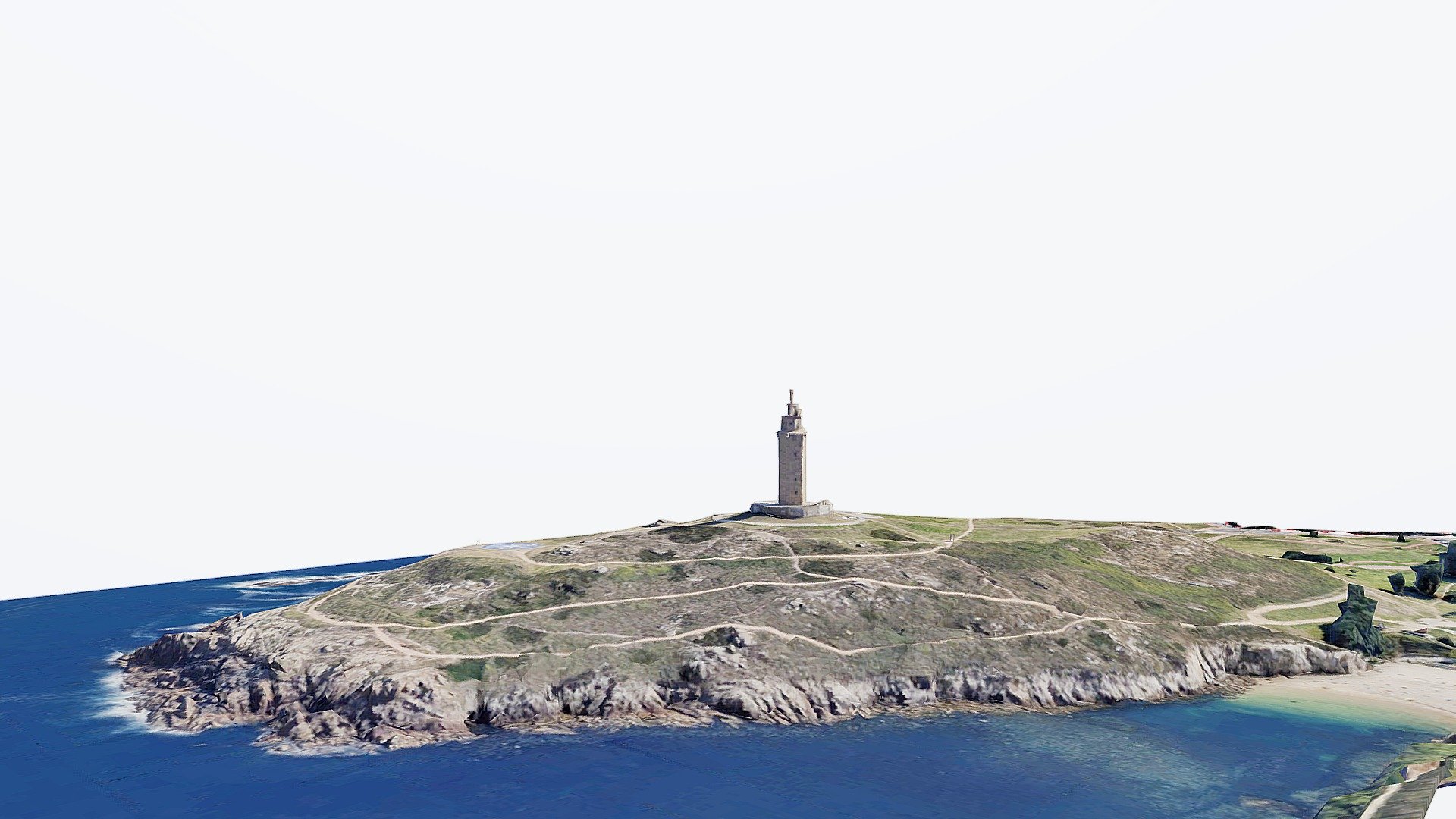 The Tower of Hercules (Spanish: Torre de Hércules) is an ancient Roman lighthouse on a peninsula about 2.4 km (1.5 mi) from the centre of A Coruña, Galicia, in north-western Spain. Until the 20th century, it was known as the &ldquo;Farum Brigantium