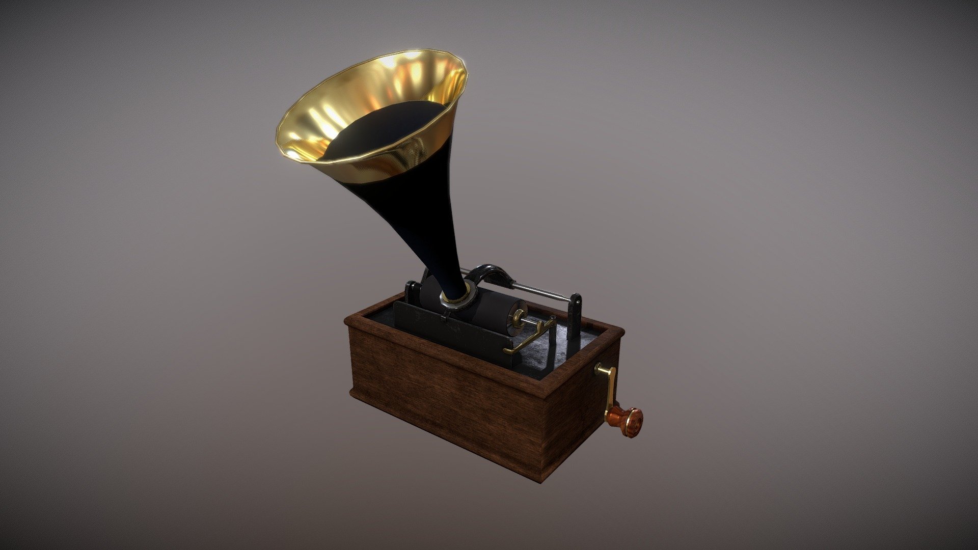 This cylinder phonograph was part of a puzzle in the VR escape room game, Cliffstone Manor 3d model