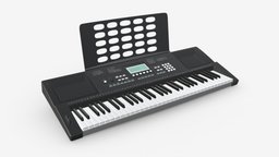 Home music keyboard music, studio, sound, musical, key, master, electronic, play, audio, melody, musician, composer, octave, 3d, pbr, home, piano, digital, keyboard
