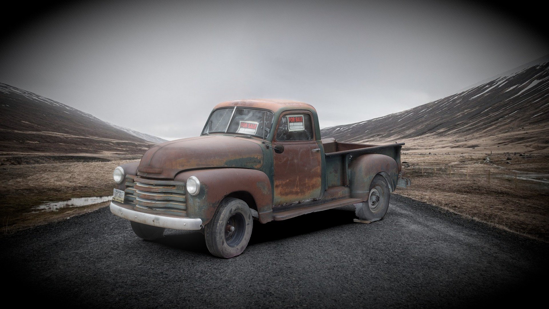 1953 chevy Truck raw 3D Scan - Rusted Antique Truck - Buy Royalty Free 3D model by OverTheOcean 3d model