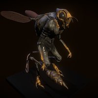 Insect warrior insect, substancepainter, maya, character, game, lowpoly, zbrush