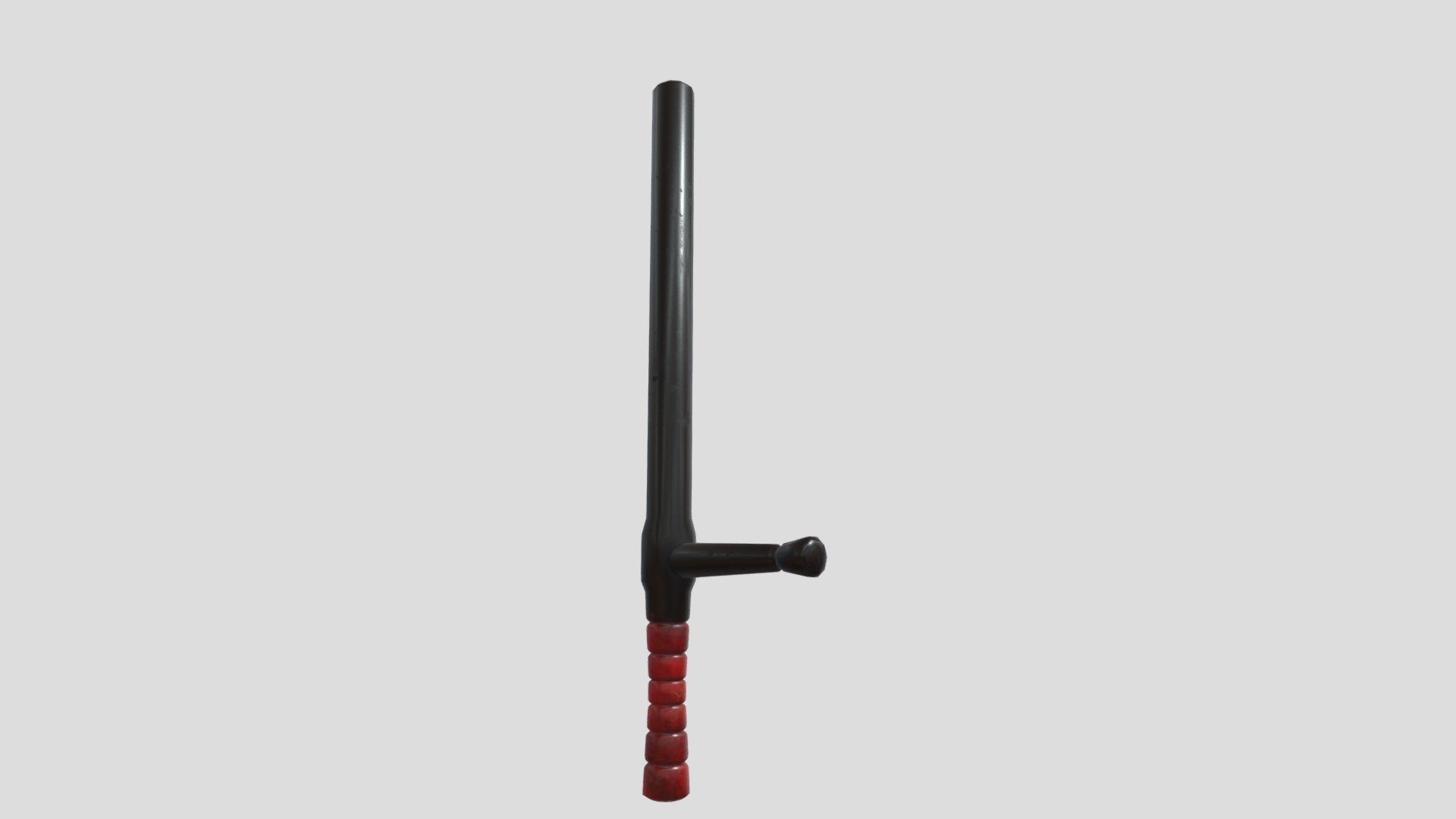 Policeman Baton from the 1970s. Game ready weapon with pivot point to hand point 3d model