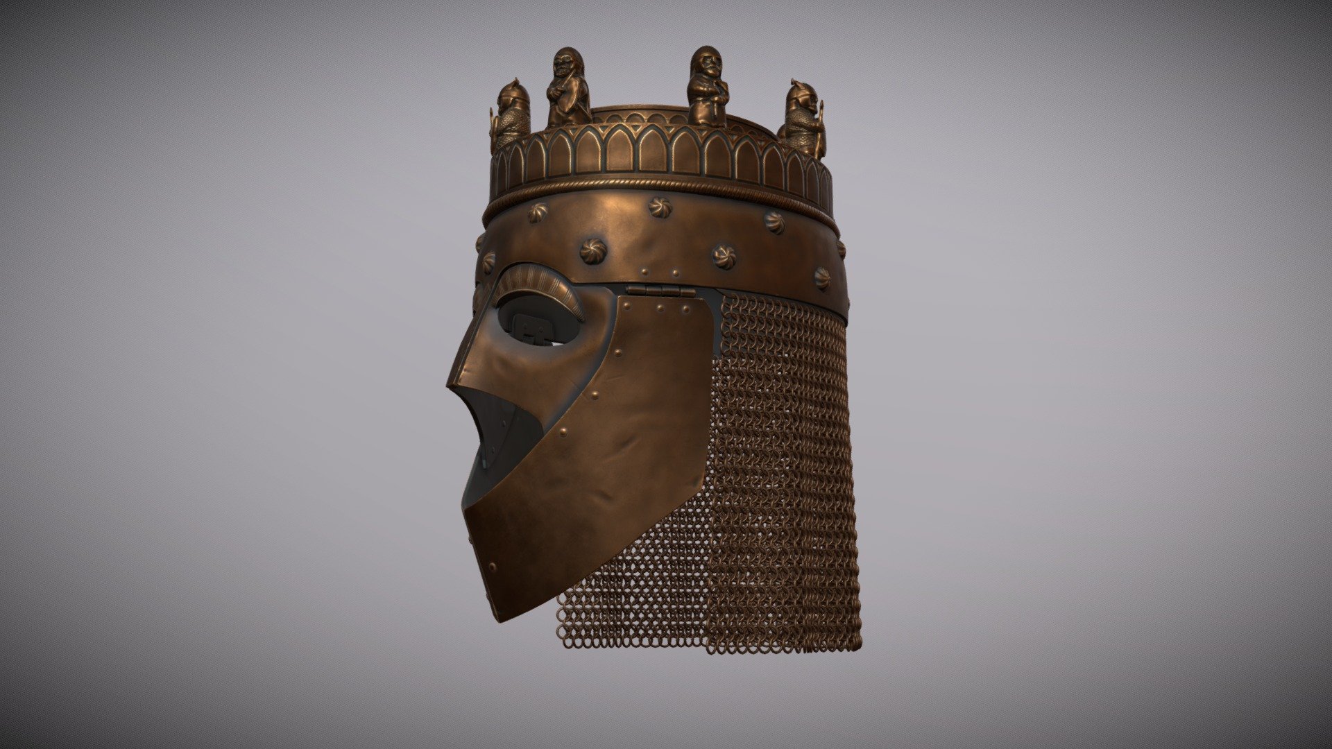 This helmet was made for The Legend of King Arthur challenge on Artstation 3d model