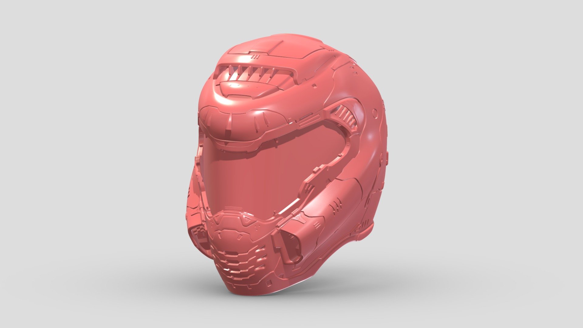Contact me for customize size for you. ( free )

STL and OBJ file was included for 3D print.

Model created in 3ds max and checked in Meshmixer.
 - Doom Eternal Slayer Helmet 3D Print - Buy Royalty Free 3D model by Frezzy3D 3d model