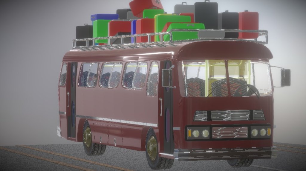 its a 1950's bus i dont have the model's name or brand sorry  - 1950's BUS - 3D model by djengala 3d model