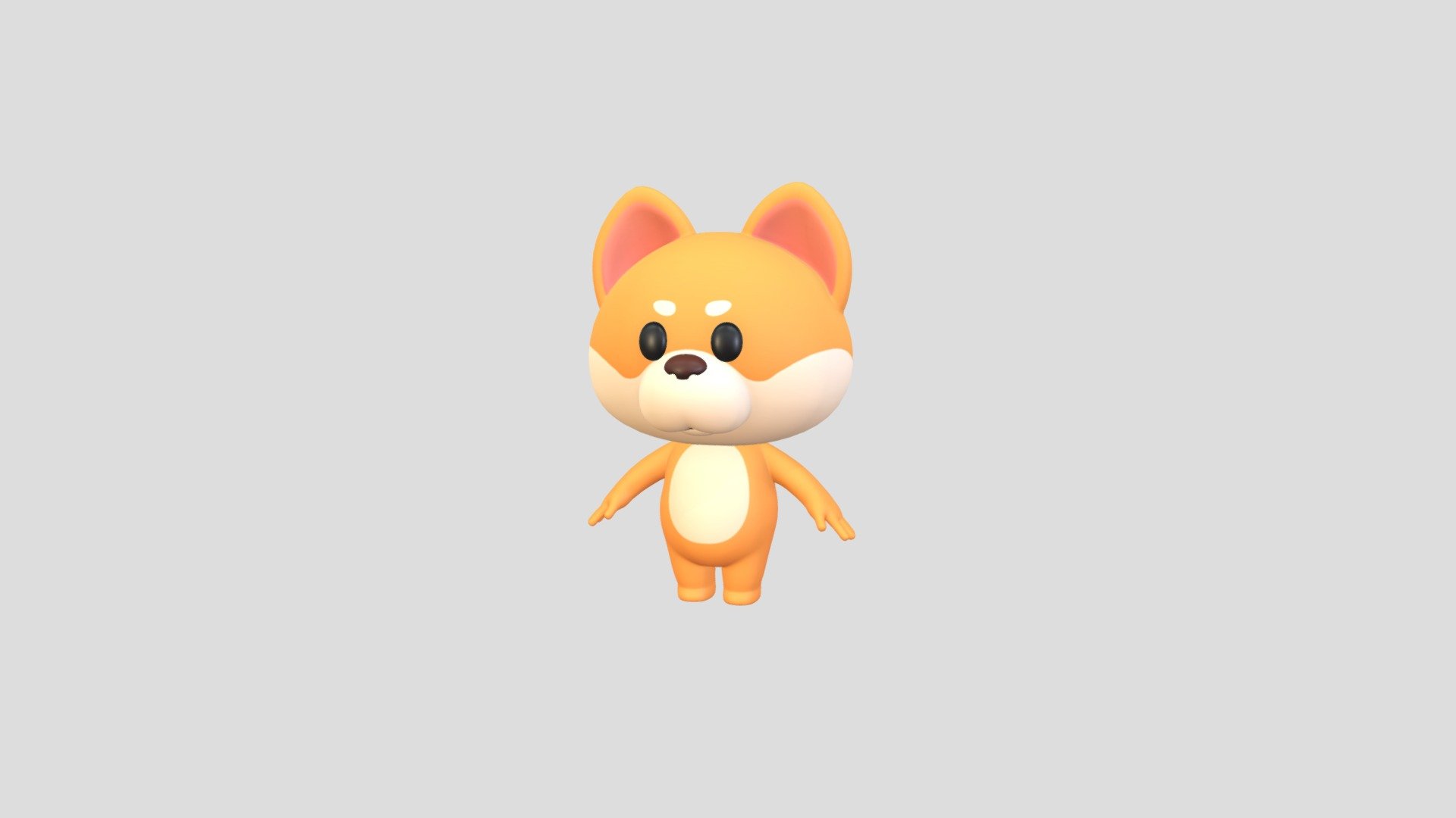 Shiba Dog Character 3d model.      
    


File Format      
 
- 3ds max 2023  
 
- FBX  
 
- OBJ  
    


Clean topology    

No Rig                          

Non-overlapping unwrapped UVs        
 


PNG texture               

2048x2048                


- Base Color                        

- Normal                            

- Roughness                         



3,325 polygons                          

3,379 vertexs                          
 - Character200 Shiba Dog - Buy Royalty Free 3D model by BaluCG 3d model
