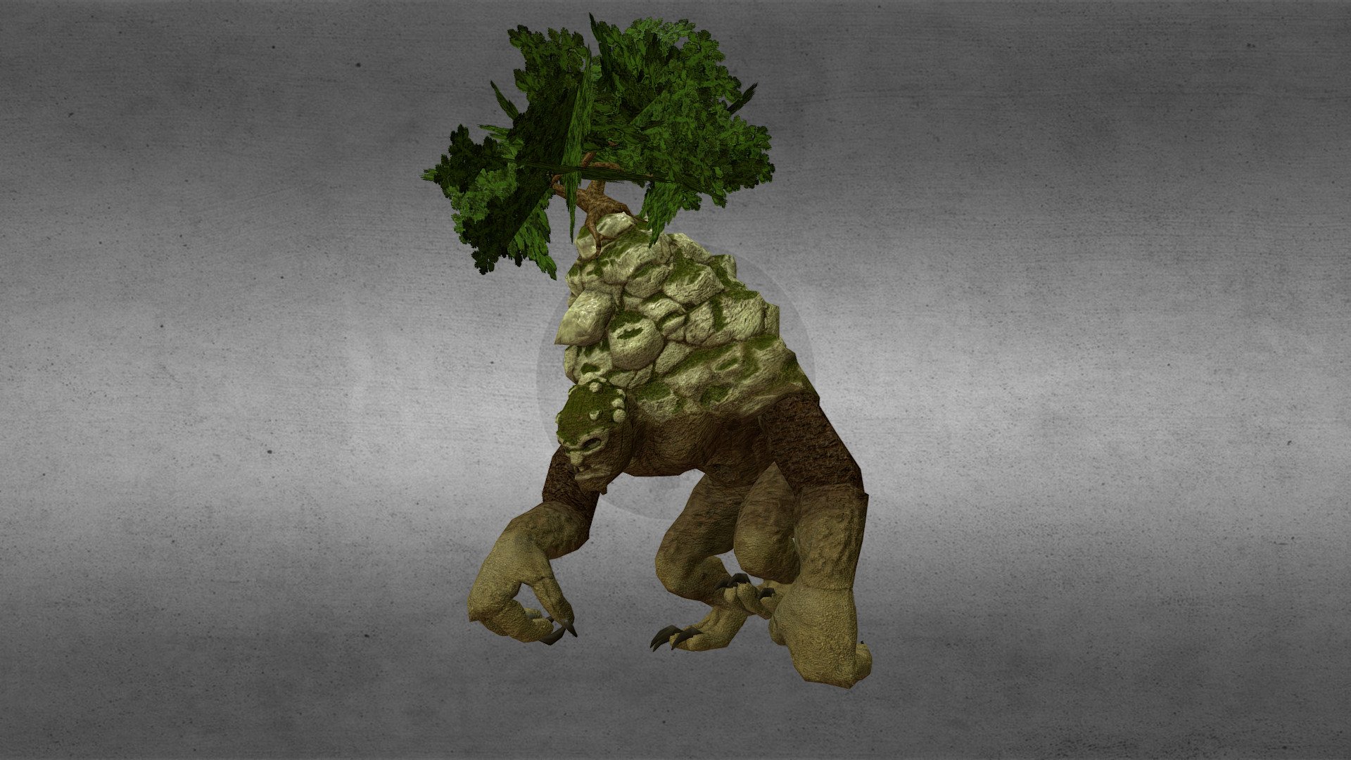 This large creature was created for the wonderful world of Kelgar. ( www.kelgar.org )

The model is rigged and animated and comes with diffuse texture and normal map and ambient occllusion map.
Ready to use ingame.

http://opengameart.org/content/forest-monster - Forest-monster-final - 3D model by CDmir 3d model