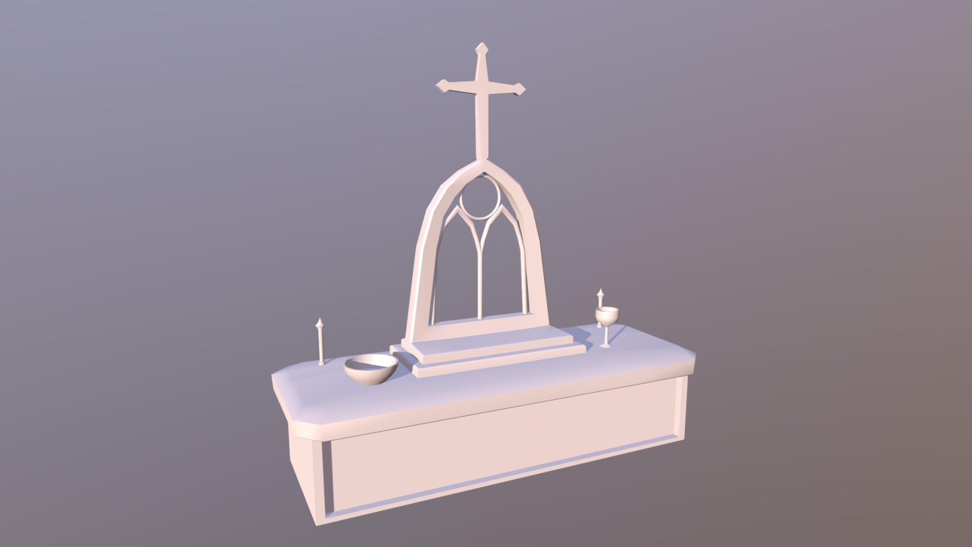 More props for our uppcoming school project! - Church Altar - 3D model by Sara Frid (@Pixeluna) 3d model