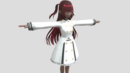 【Anime Character】Latifa (Navy/Unity 3D) japan, animegirl, animemodel, anime3d, japanese-style, anime-character, vroid, unity, anime, japanese
