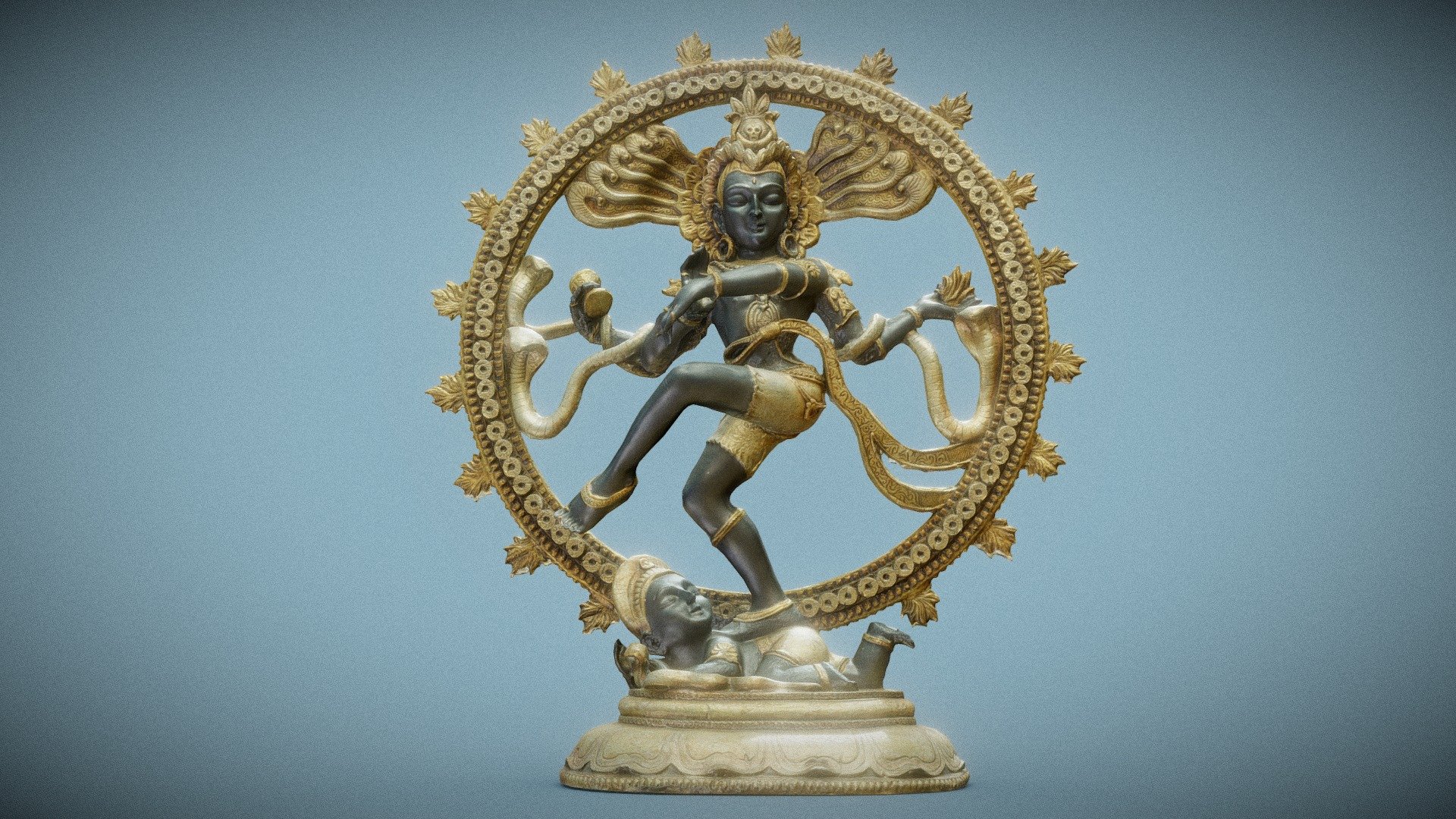 Antique Nataraja Idol - Nataraja Statue - Buy Royalty Free 3D model by Polygonal Miniatures (@Polygonal_Miniatures) 3d model