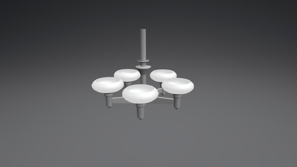 a 50's style chandelier - Chandelier - 3D model by aiboneida 3d model