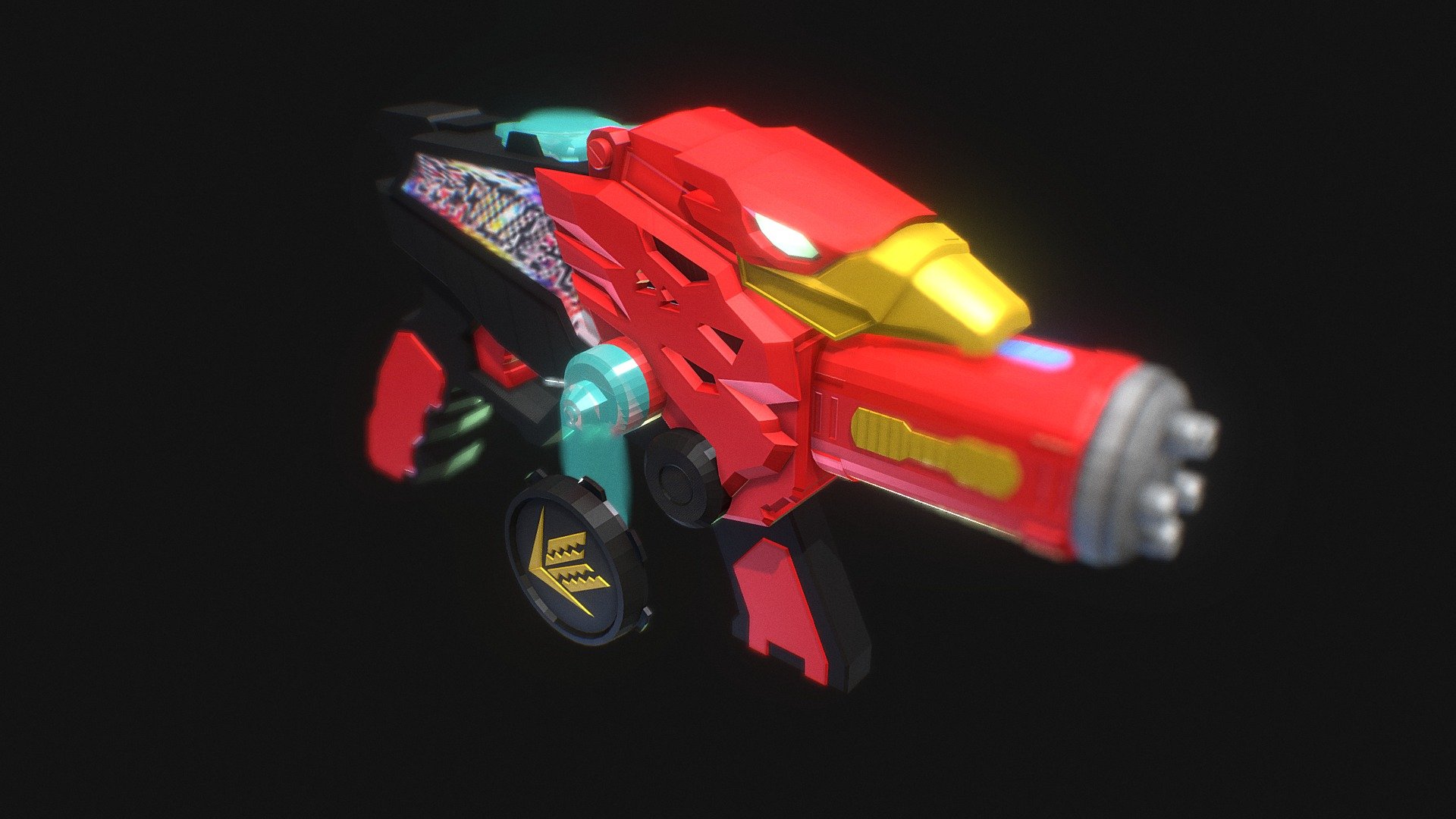 The Transformation Gun Geartlinger (変身銃ギアトリンガー Henshin Jū Giatoringā) is the main transformation device and sidearm of the Zenkaigers. 
 - Geartlinger - Download Free 3D model by Ahbangkun 3d model