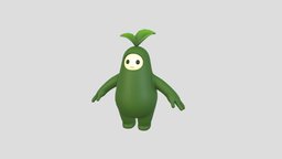 Character113 Leaf Monster body, green, plant, toon, cute, toy, arm, mascot, eco, leaf, print, head, nature, fall, jungle, character, cartoon, design, monster, hand, guy, noai