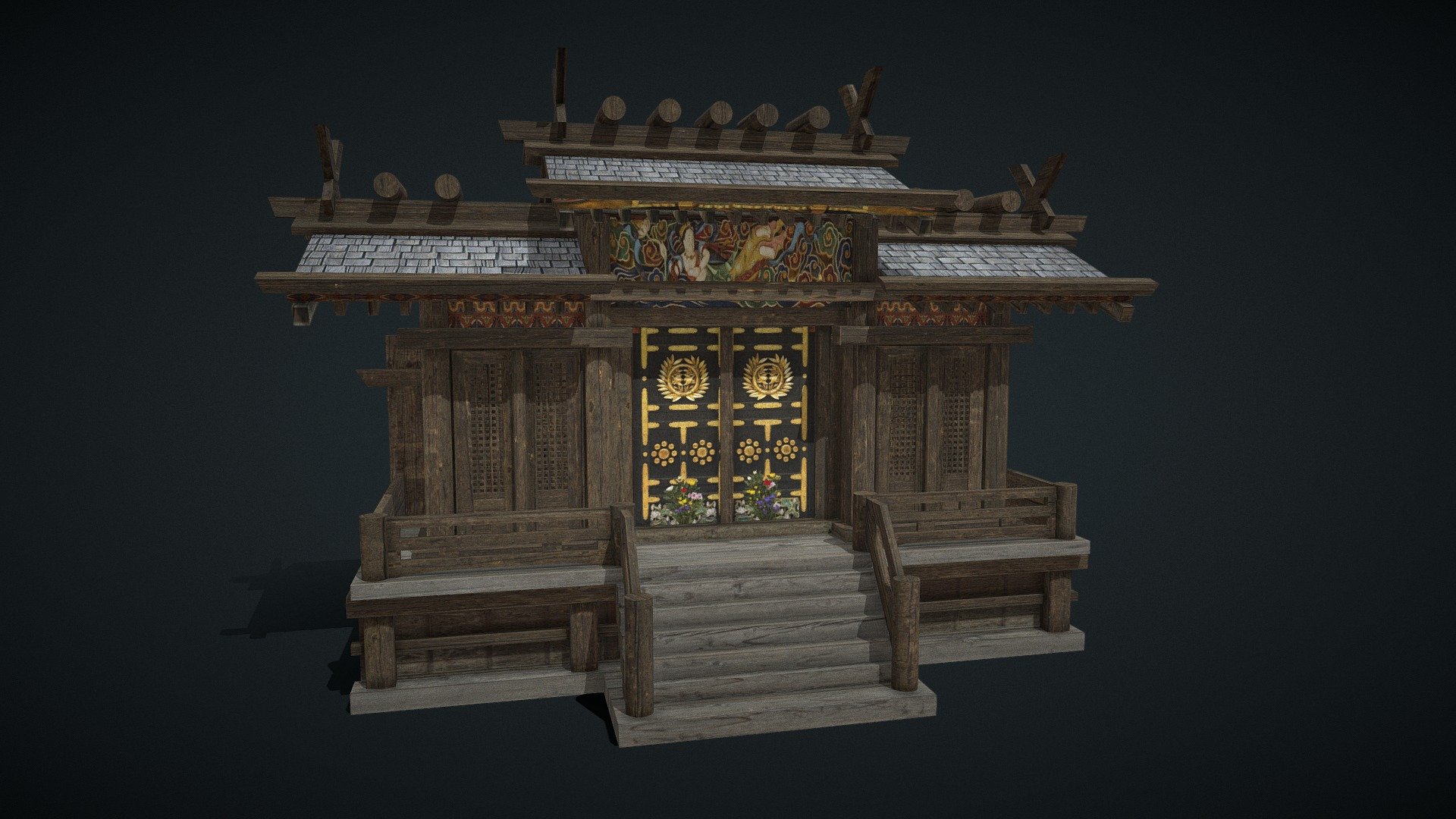 Japanese Indoor Shrine - Japanese Indoor Shrine - 3D model by Tokuwa 3d model