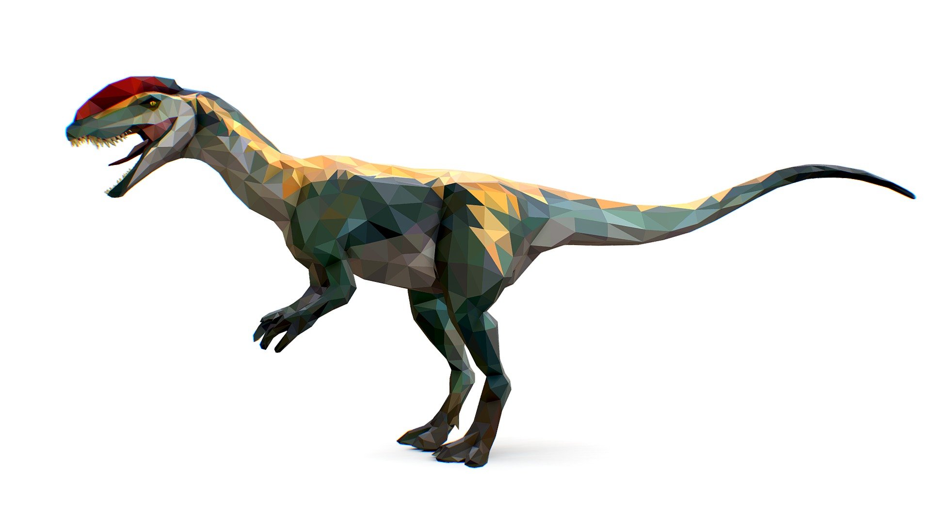 Dinosaur Dilo Lowpoly Art Style animal - Dinosaur Dilo Lowpoly Art Style animal - Buy Royalty Free 3D model by Oleg Shuldiakov (@olegshuldiakov) 3d model