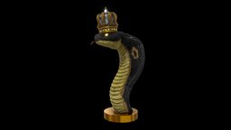 King Cobra beast, viper, wild, cobra, snake, predator, crown, bite, snakes, king, tail, reptile, poison, kingcobra, venomous, snakehead, animal, sculpture, rigged, gold, snake-eyes, snakeeyes, noai