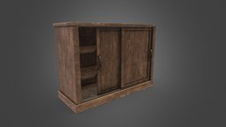 Cupboard wooden, furniture, naruto, cupboard, pbr, wood, interior