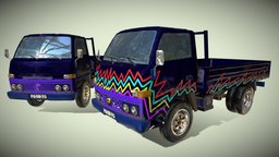 Truck Lines truck, japan, van, work, vintage, retro, road, unreal, painting, 80s, toyota, 70s, realism, hi-res, 90s, utility, lines, carry, dyna, unity, game, 3d, art, lowpoly, car, city, abstract, construction, industrial, japanese