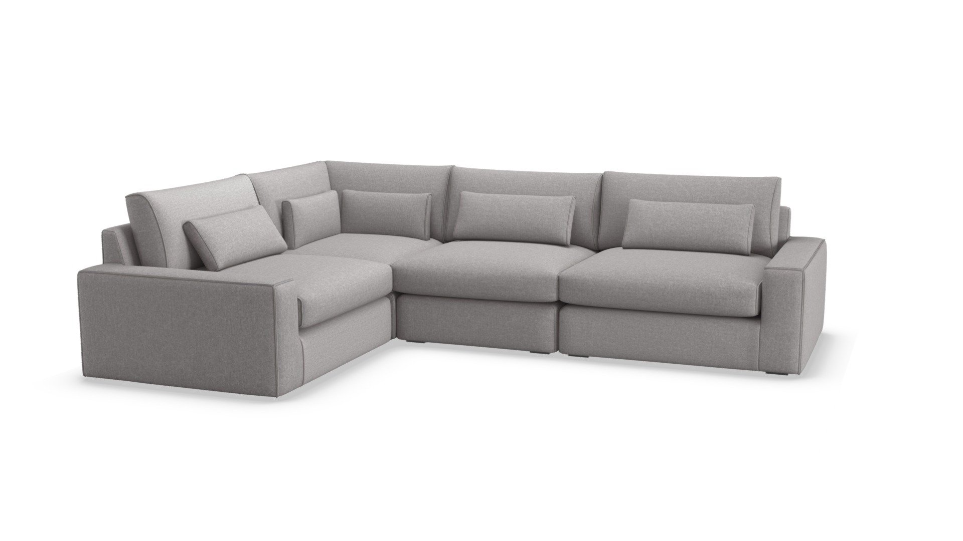 Trent Loose Cover Corner Sofa, Grey Cotton - 3D model by MADE.COM (@made-it) 3d model