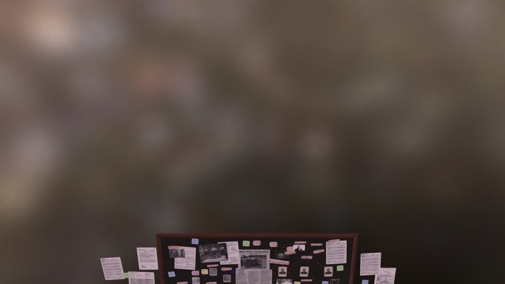 This is an police evidence board I made to go in my diorama for the Ubisoft NXT Showcase - Police Detectives Evidence Board - 3D model by PhinehasIaboni (@phinehasi) 3d model
