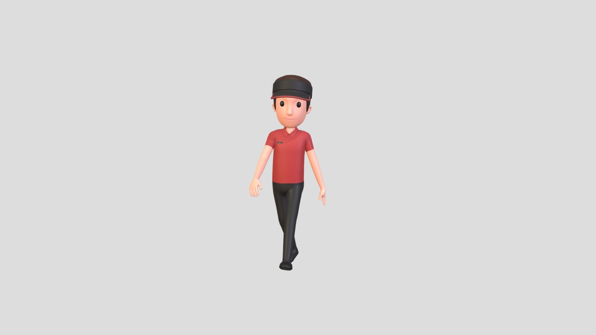 Rigged Fast Food Worker Character 3d model.      
    


File Format      
 
- 3ds max 2021  
 
- FBX  
 
- OBJ  
    


Clean topology    

Rig with CAT in 3ds Max                          

Bone and Weight skin are in fbx file                 

No Facial Rig               

No Animation               

Non-overlapping unwrapped UVs        
 


PNG texture               

2048x2048                


- Base Color                        

- Normal                        

- Roughness                         



7,538 polygons                          

7,491 vertexs                          
 - Character175 Rigged Fast Food Worker - Buy Royalty Free 3D model by BaluCG 3d model