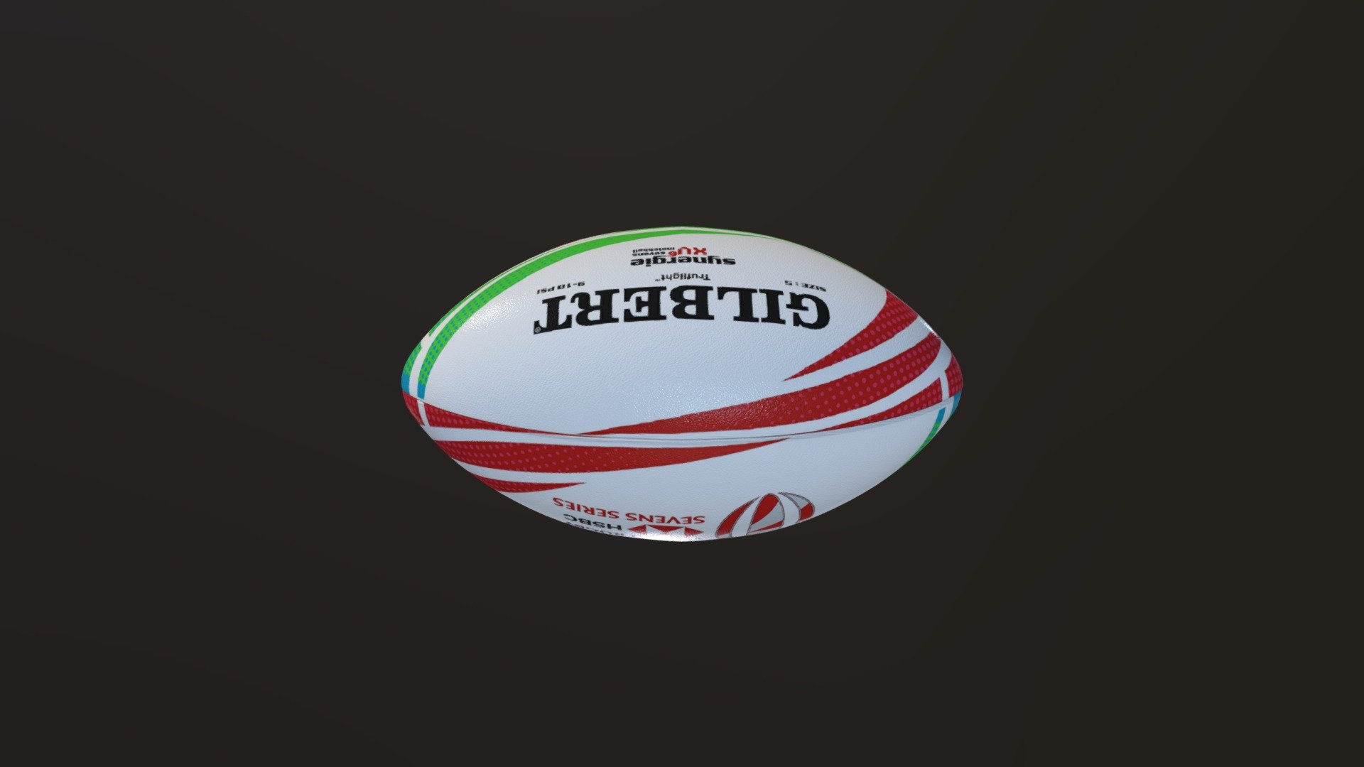 3Dmodel Design by TechnoBrave Asia - Rugby Ball - 3D model by Phuwadate (@TechnobraveAsia) 3d model
