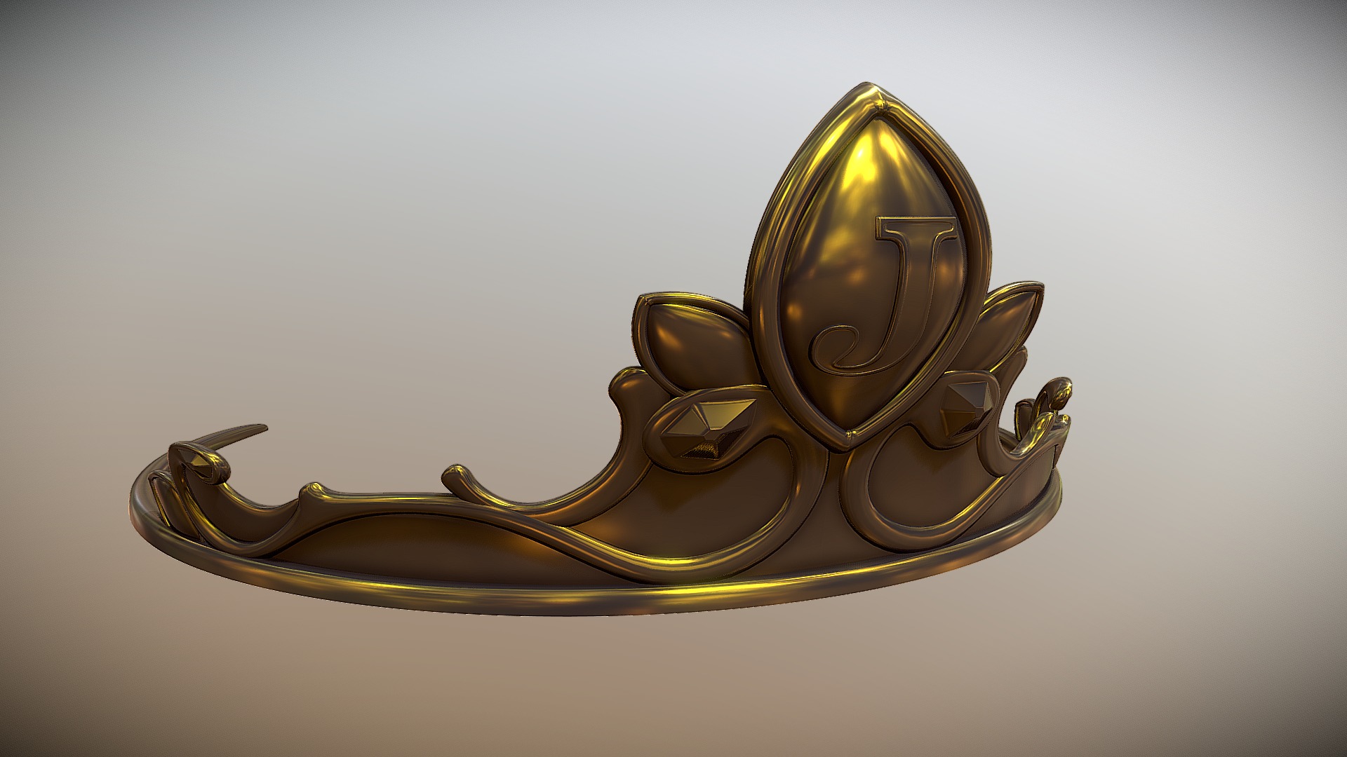 A tiara i made for my niece. Made for 3D Print - Tiara - 3D model by JDGone 3d model