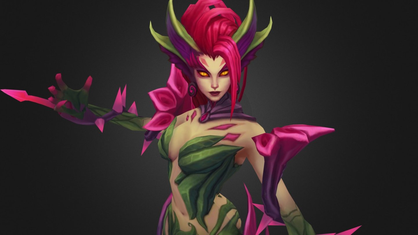 A texture update for Zyra that I started a few years ago. Finally get the chance to share it with you guys! :)

Concept by Paul Kwon.

Zyra © Riot Games 2016 - League of Legends: Zyra - 3D model by Maddy Kenyon (@maddytaylor) 3d model