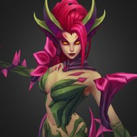 League of Legends: Zyra painted, league, lol, zyra, hand, skin
