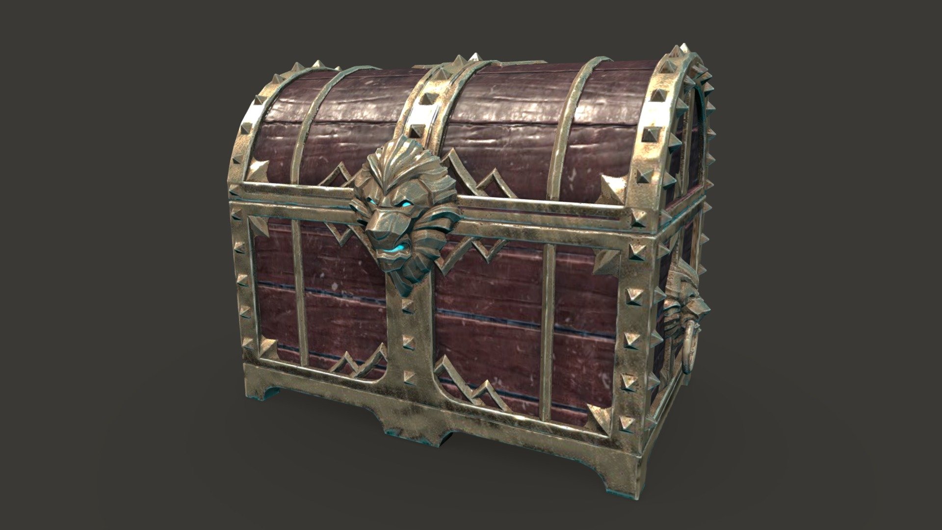 golden lion treasure chests - golden lion treasure chest - 3D model by ehdrud16 3d model